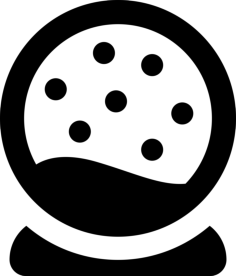Crystal Ball With Snow Svg Line Art, Free Vectors File